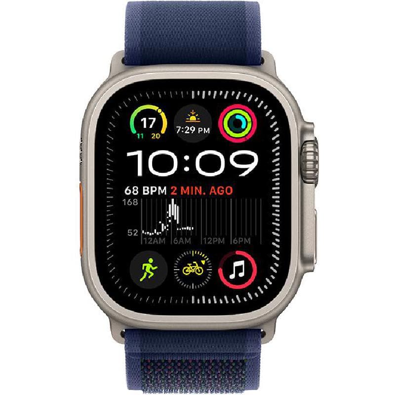 Apple Watch Ultra 2 GPS + Cellular 49mm Natural Titanium Case with Blue Trail Loop - S/M