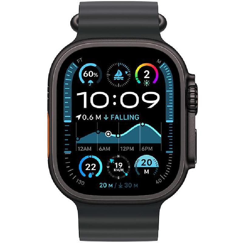 Apple Watch Ultra 2 GPS + Cellular 49mm Black Titanium Case with Black Ocean Band