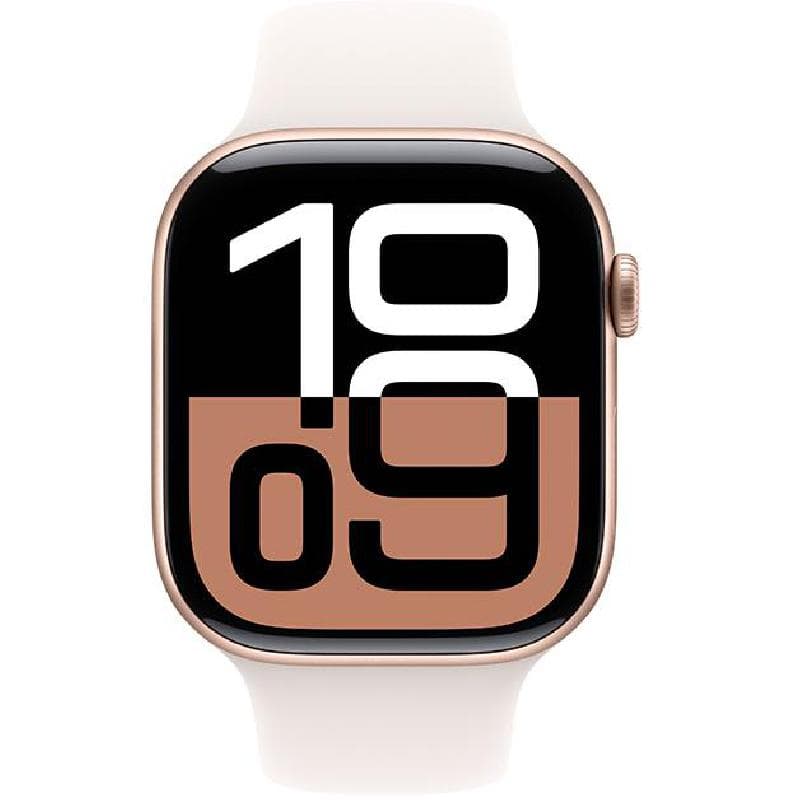 Apple Watch Series 10 GPS 42mm Rose Gold Aluminium Case with Light Blush Sport Band - S/M