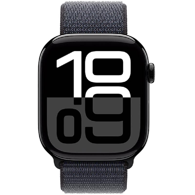 Apple Watch Series 10 GPS 46mm Jet Black Aluminium Case with Ink Sport Loop