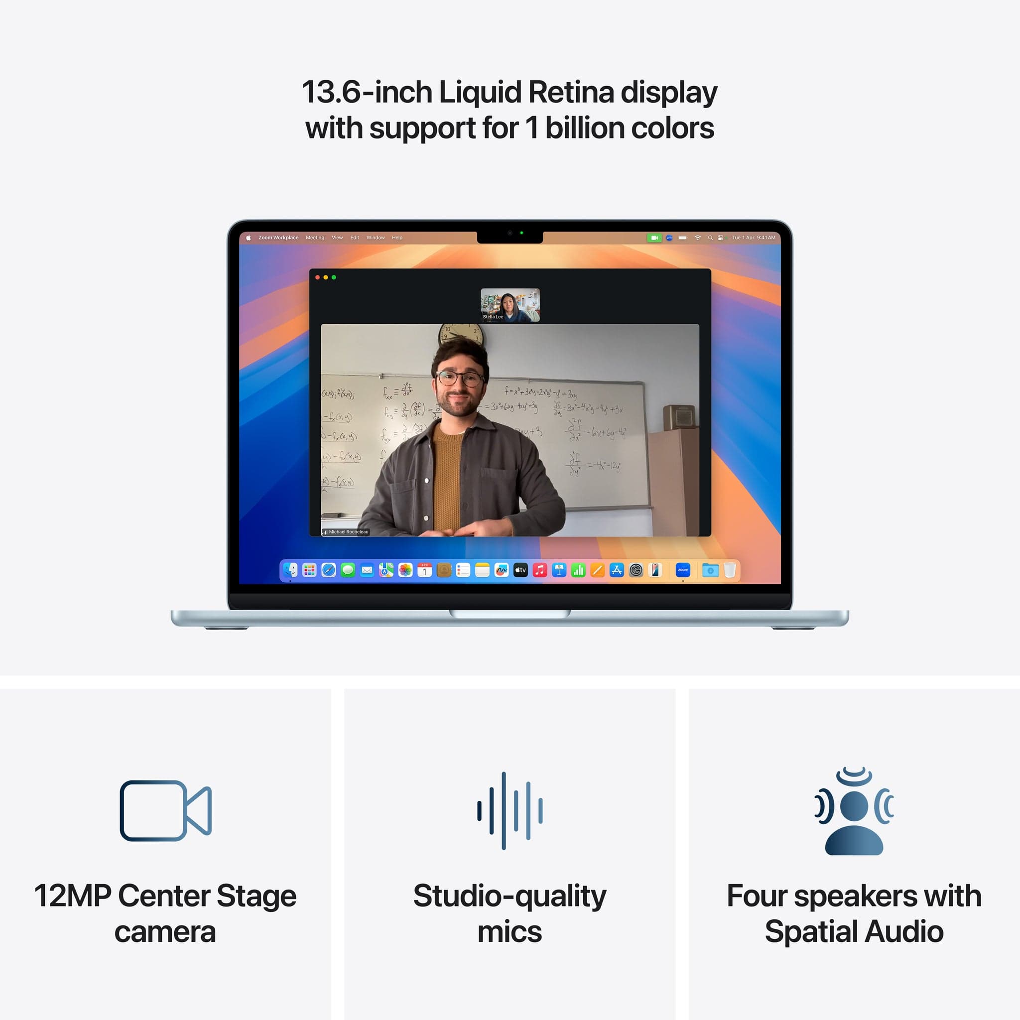 15-inch MacBook Air: Apple M4 chip with 10-core CPU and 10-core GPU, 16GB, 256GB SSD - Sky Blue