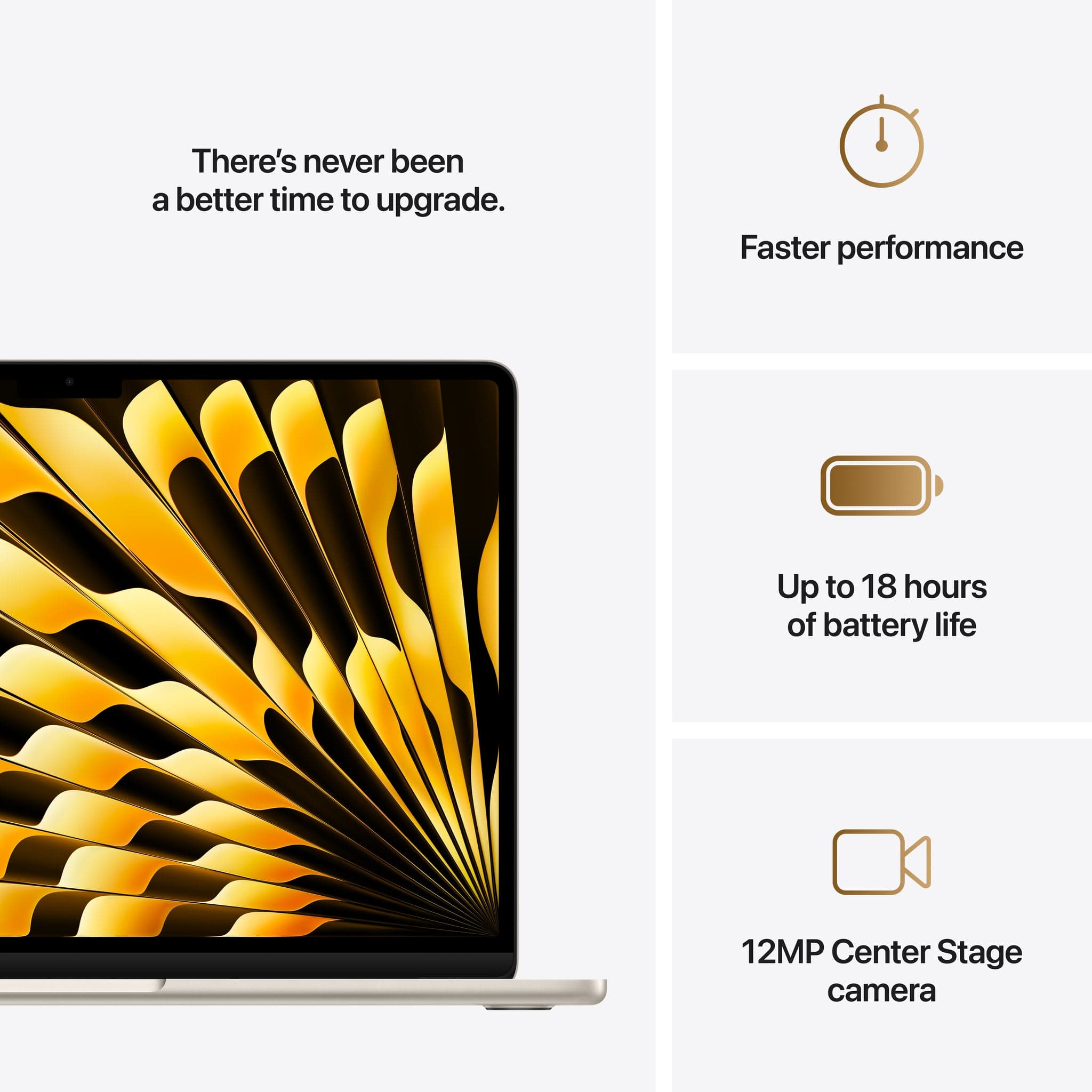 15-inch MacBook Air: Apple M4 chip with 10-core CPU and 10-core GPU, 16GB, 512GB SSD - Starlight